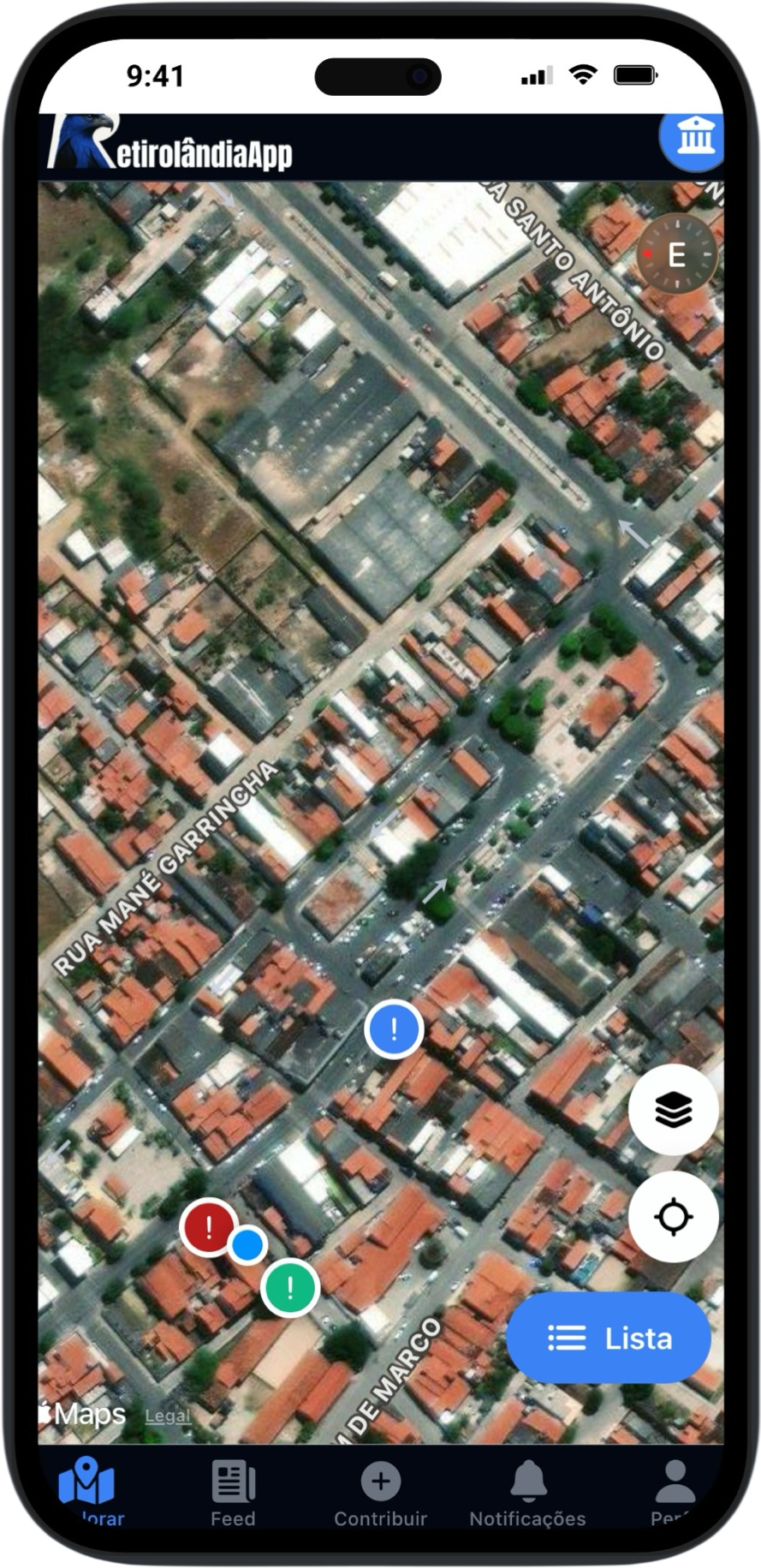 App Retirolândia - Mapa Interativo